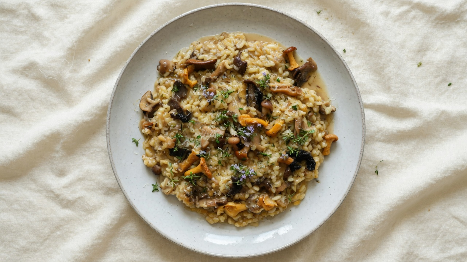Wild mushroom risotto, food pairing image