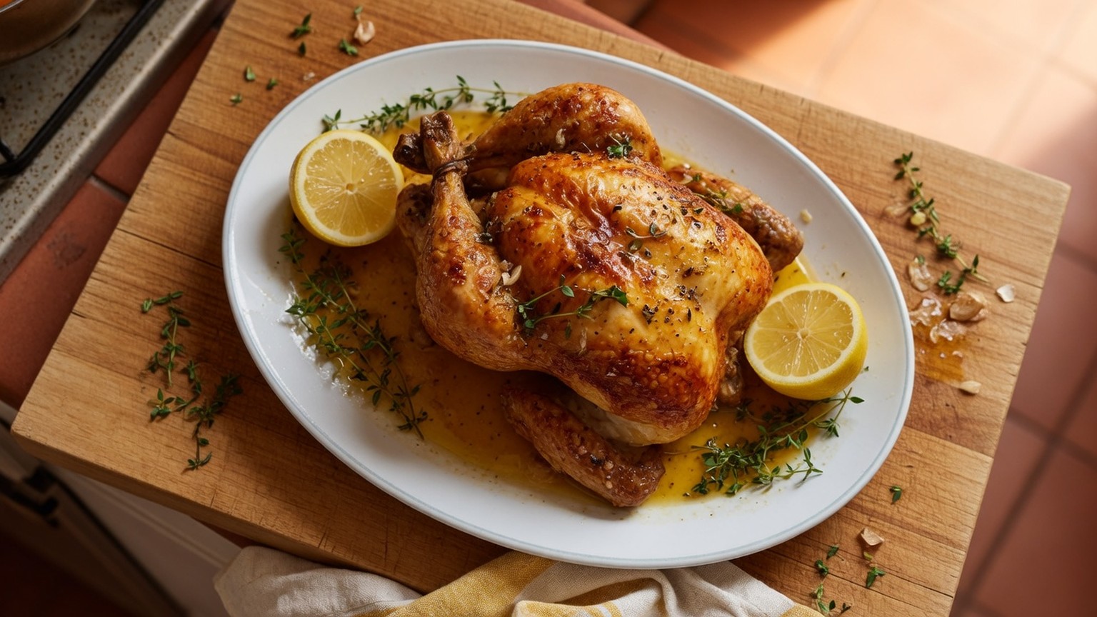 Lemon roast chicken, food pairing image