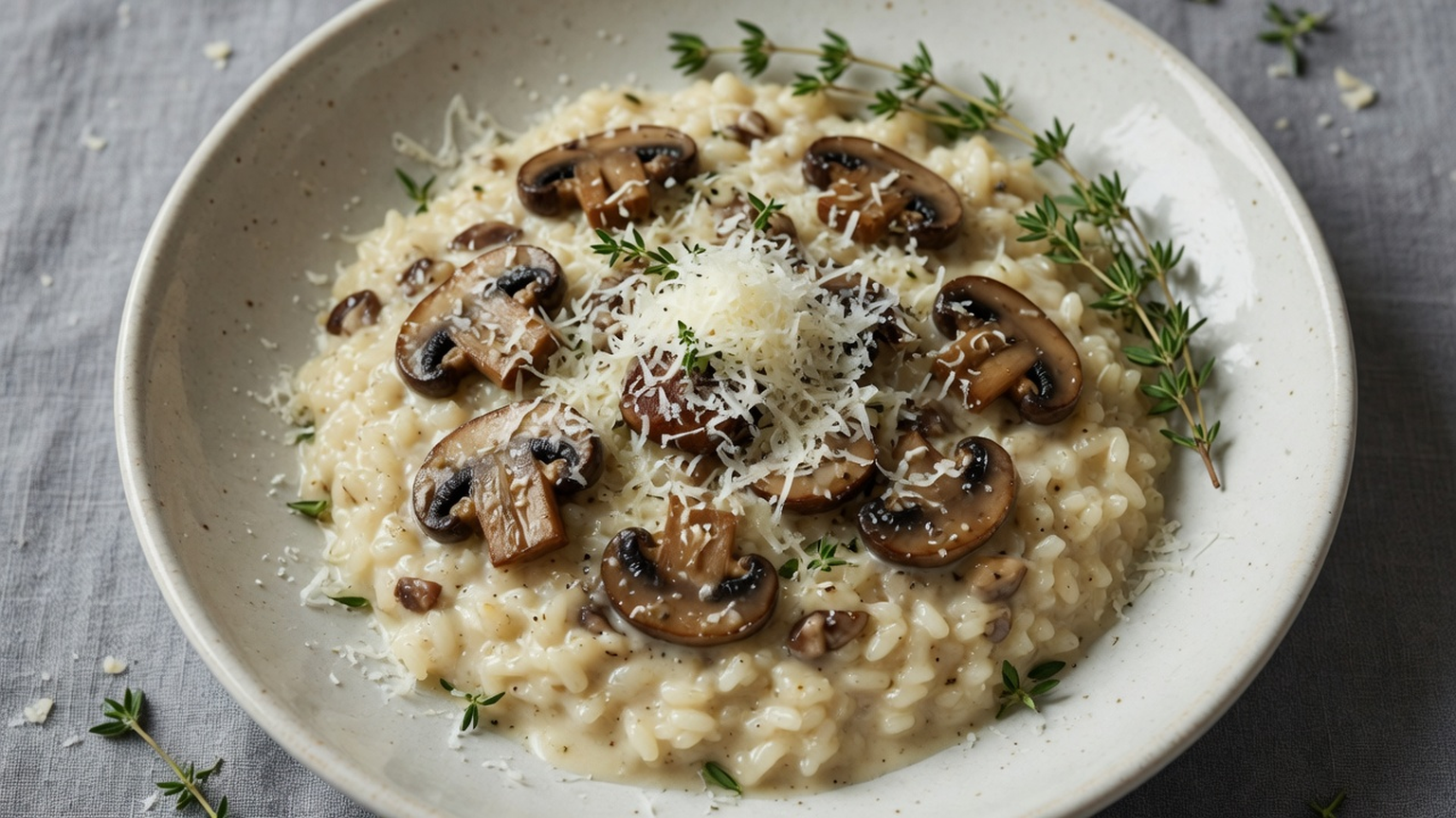 Mushroom risotto, food pairing image