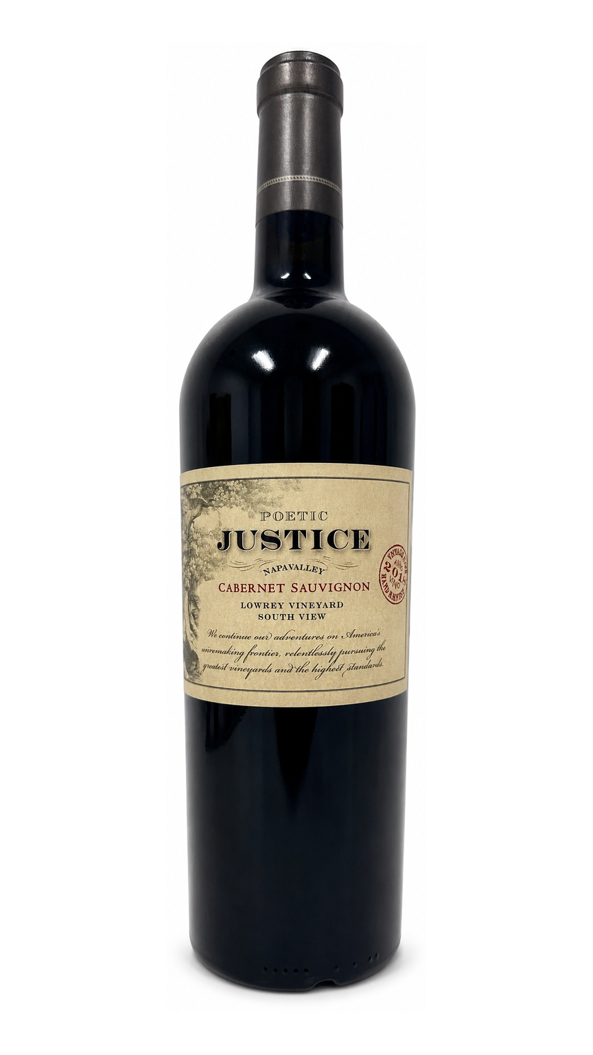 2018 Justice Poetic South View Lowrey Vineyard Cabernet bottle
