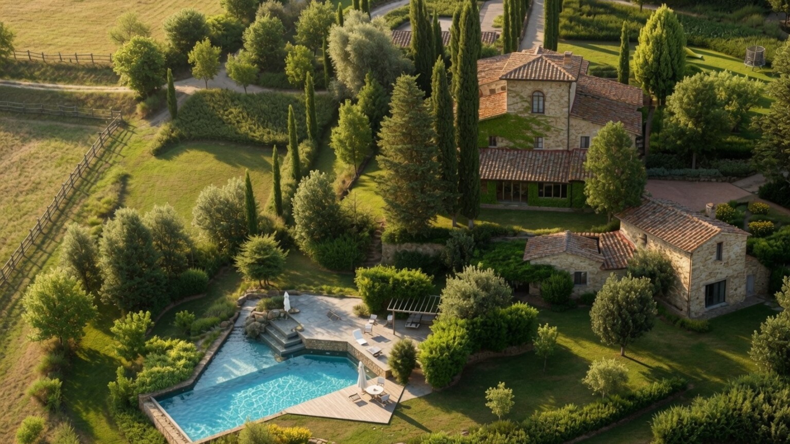 Tuscan estate landscape representing Le Redini's Panzano setting
