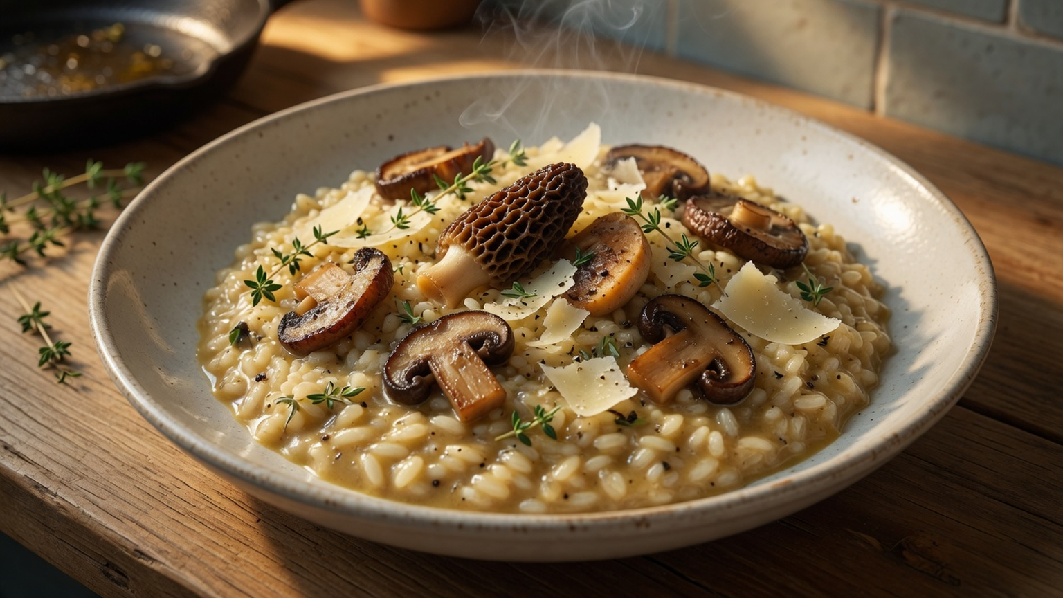 Mushroom risotto, food pairing image