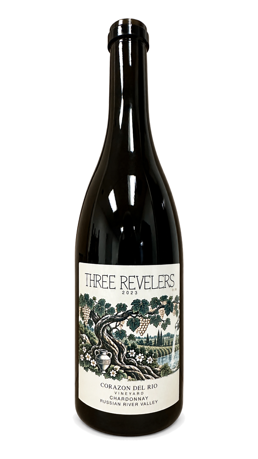2023 Three Revelers Corazon Del Rio Vineyard Chardonnay Russian River Valley bottle