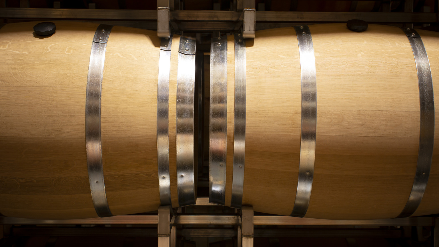 French oak barrels in the Vina Robles cellar