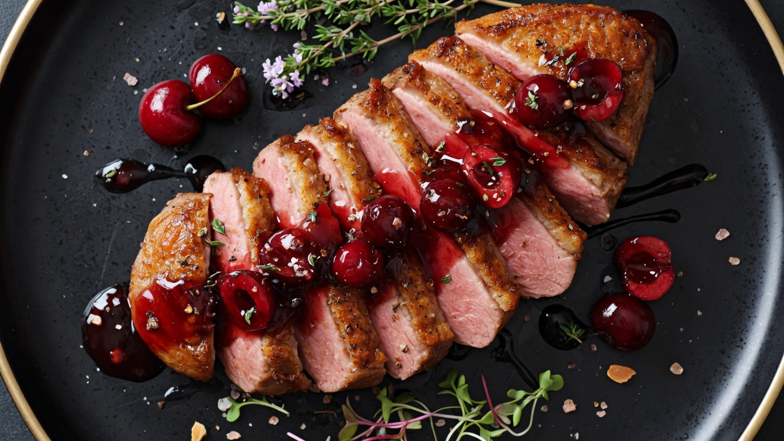 Duck Breast with Cherry Sauce, food pairing image