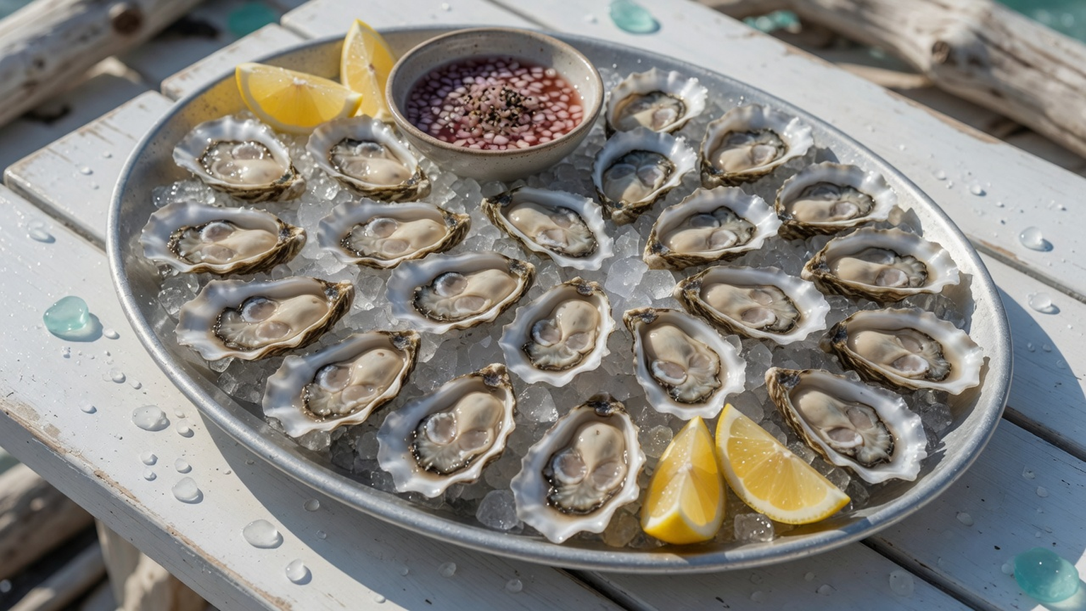 Oysters on ice, food pairing image