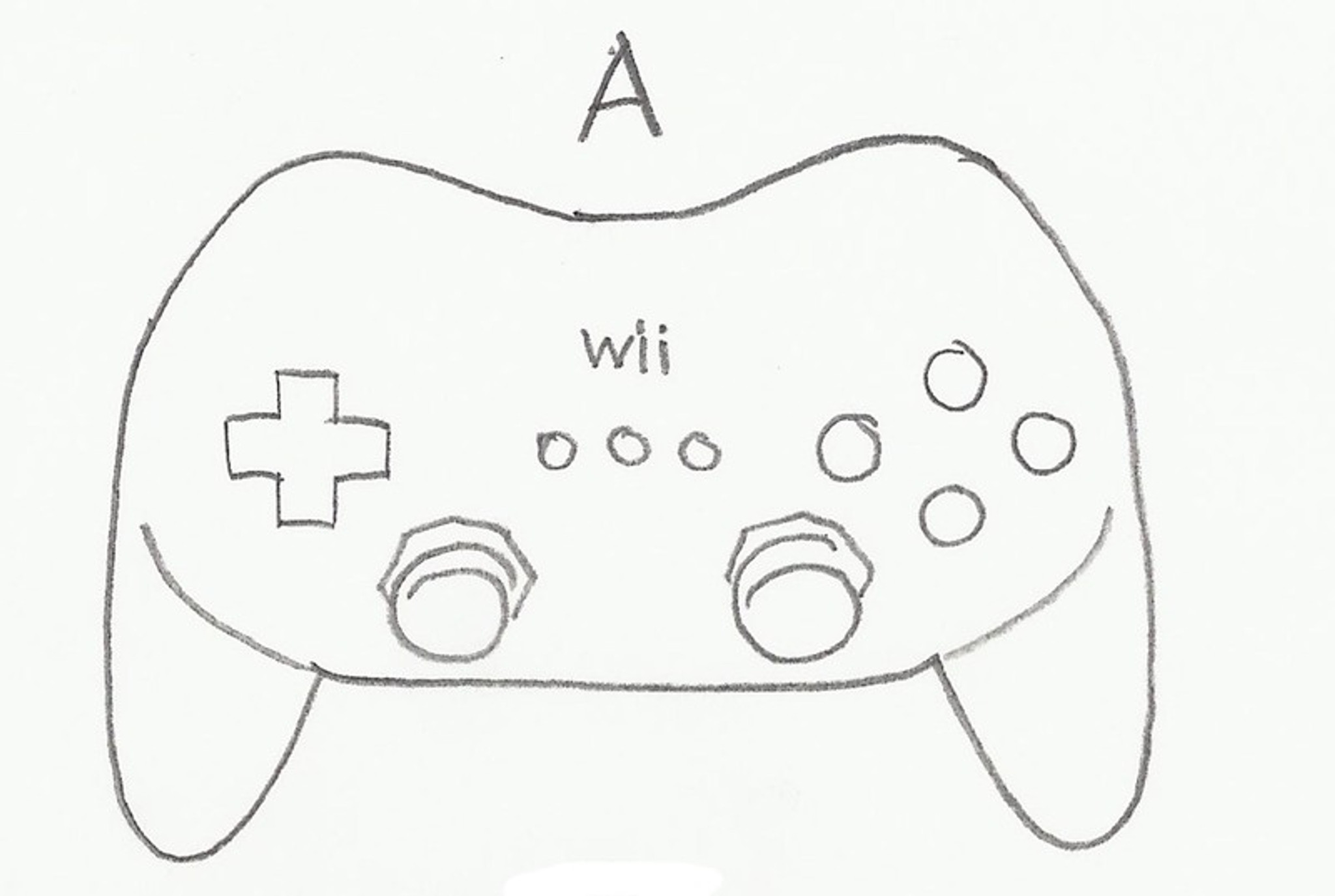 wii controller drawing