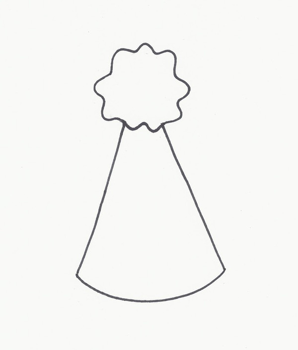 PARTY HAT FRILL TOP