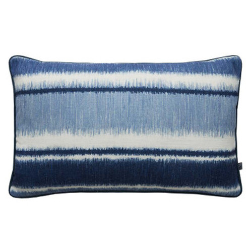 Ikat Stripe Blue Cushion