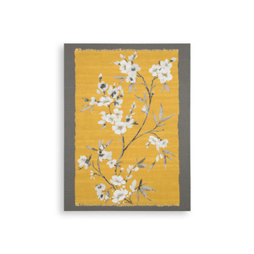 Ochre Blooms Canvas Wall Art