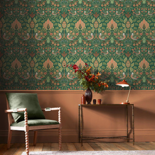 Dove & Rose Woodland Wallpaper - 140480_ROOMSET_DOVE & ROSE WOODLAND_01.jpg