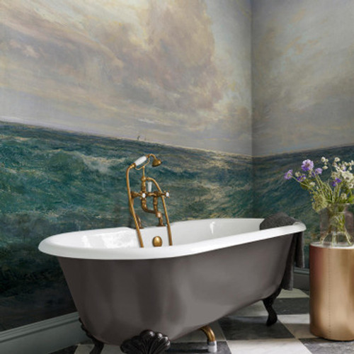 Sunset at Sea: From Harlyn Bay, Cornwall Bespoke Mural - 142442_ROOMSET_01.jpg