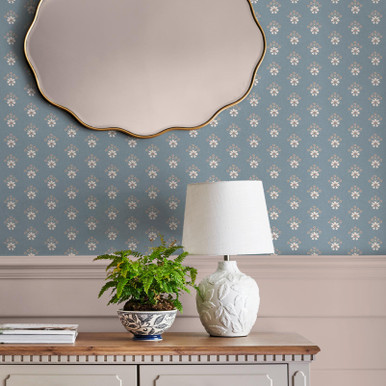 Laura Ashley Semington Floral Geo Newport Blue Wallpaper - 143325_ROOMSET_SEMINGTON FLORAL GEO NEWPORT BLUE_01.jpg