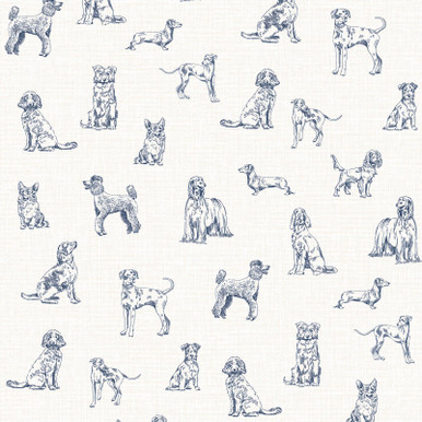 Joules Sketched Dogs Cream & Blue Wallpaper - 145388_TILE_SKETCHED DOGS_01.jpg