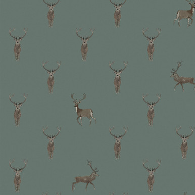 Sophie Allport Highland Stag Dark Heritage Teal Wallpaper - 146853_TILE_HIGHLAND STAG DARK HERITAGE TEAL_01.jpg