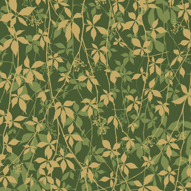 Clarissa Hulse Virginia Creeper Basil & Gold Wallpaper - 147010_TILE_VIRGINIA CREEPER_BASIL & GOLD_01.jpg