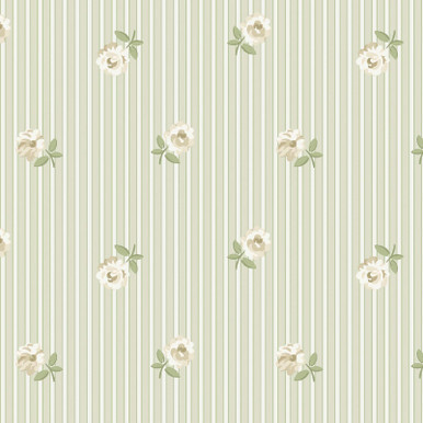 Cath Kidston Rose Spaced Stripe Sage Wallpaper - 149132_TILE_ROSE SPACED STRIPE SAGE_01.jpg