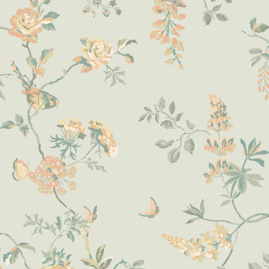 Cath Kidston Birds and Roses Sage Wallpaper - 149143_TILE_BIRDS AND ROSES SAGE_01.jpg