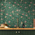 Bird & Pomegranate Deep Green Wallpaper Roomset