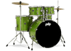 PDP Center Stage Complete Drum Set - Electric Green Sparkle