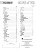 Hal Leonard Ukulele Method 1 w/Audio - table of contents