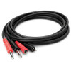 Hosa CPR-201 Stereo Cable - Dual 1/4" TS - Dual RCA, 3.3 foot