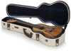 Gator Journeyman Tenor Ukulele Deluxe Wood Case open with ukulele