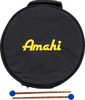 Amahi 8" Steel Tongue Drum - Black carrying bag with mallets
