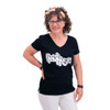 Heid Music Logo Ladies V-Neck T-Shirt - Black