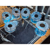1975 Ludwig Vistalite Drum Set - Blue (with Hardware, Rug, and Cases)