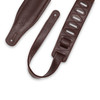 Levy's M26GP 3.25 inch Garment Leather Guitar Strap - Dark Brown