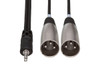 Hosa Stereo Breakout Cable - 3.5mm TRS / Dual XLR3M - 3 meter