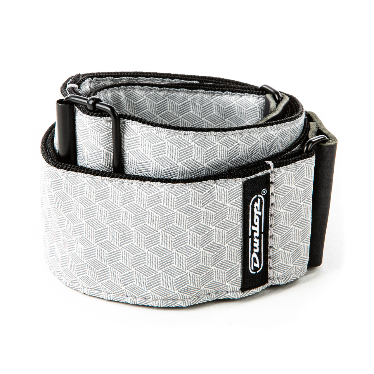 Heid Music | Dunlop Jacquard Cube Hatch Light Grey Guitar Strap