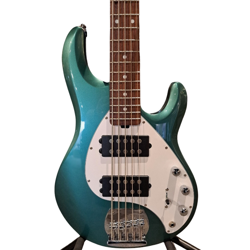 Sterling StingRay5 HH 5-string Bass Guitar - Sherwood Green - Heid