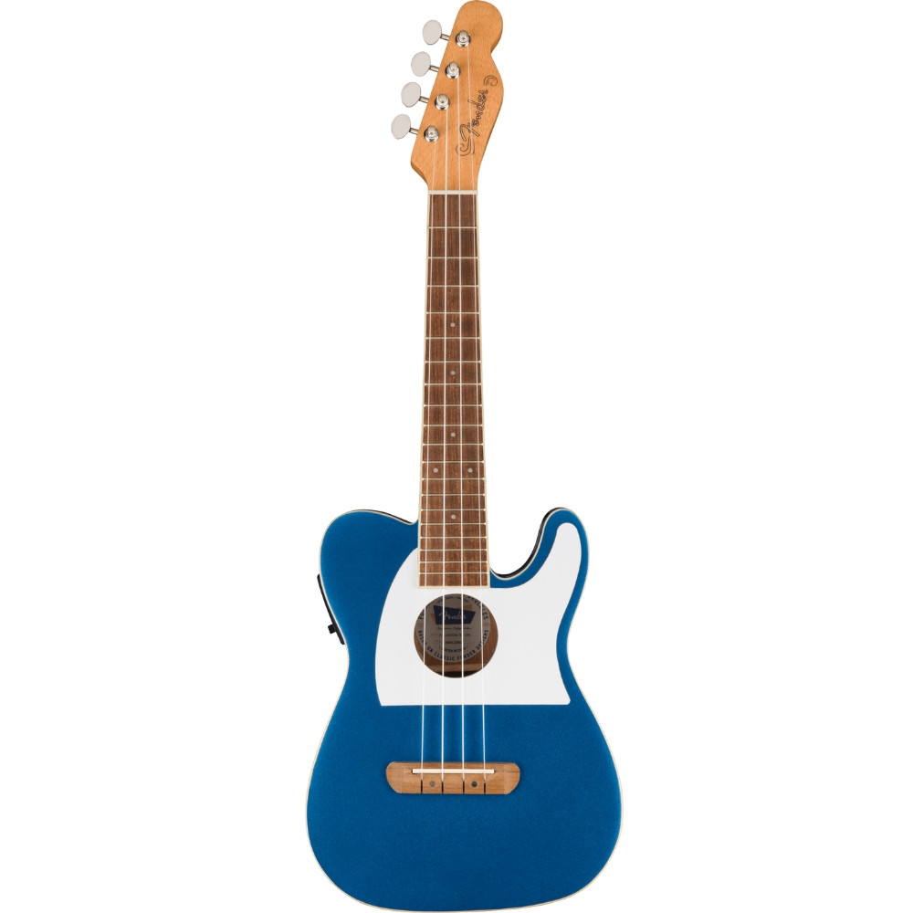 Fender Fullerton Tele Concert Ukulele - Lake Placid Blue - Heid Music