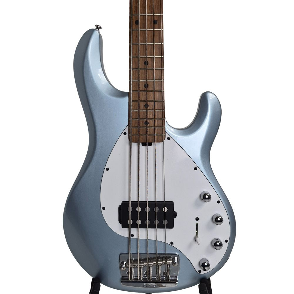 Sterling StingRay5 5-string Bass Guitar - Firemist Silver - Heid Music