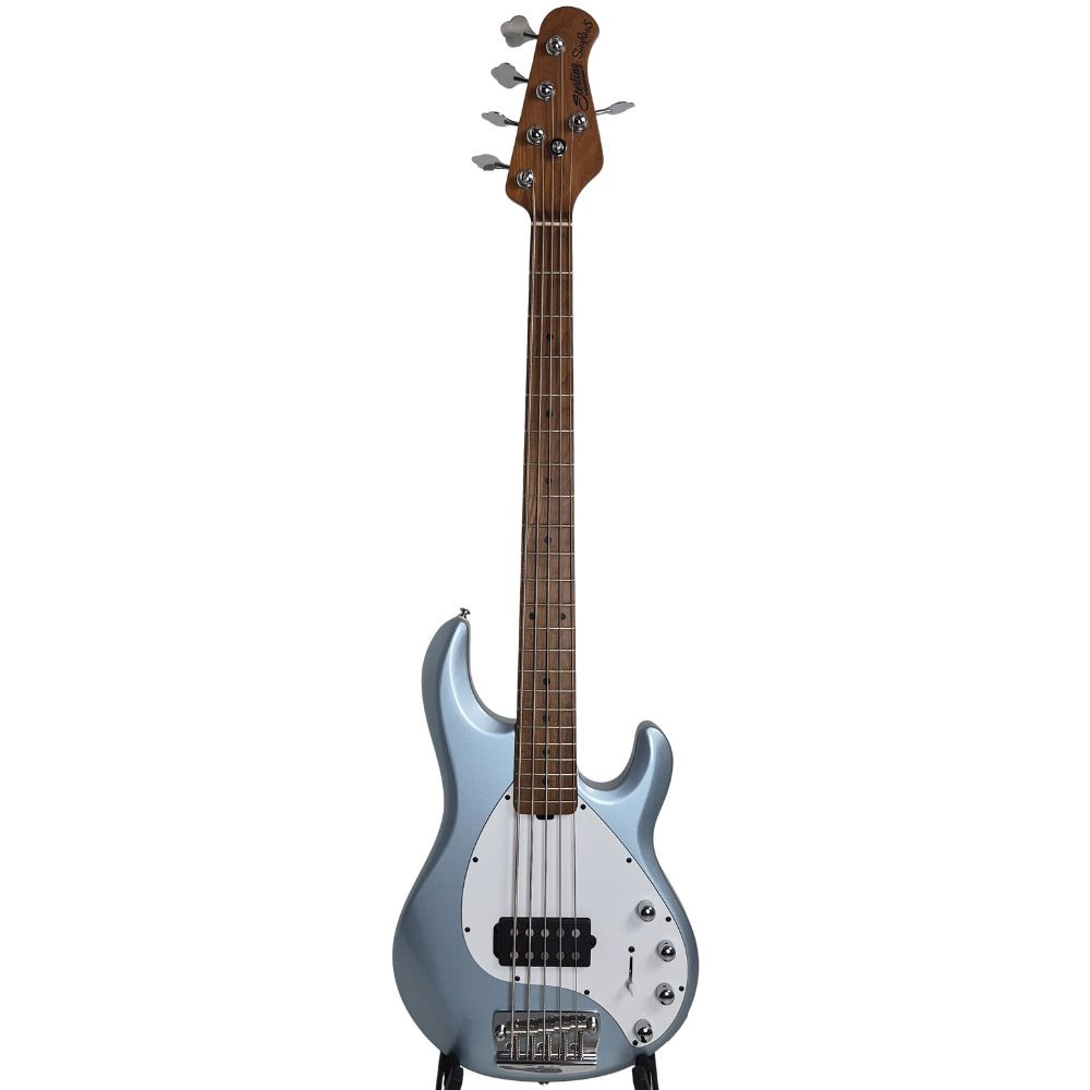 Sterling StingRay5 5-string Bass Guitar - Firemist Silver - Heid Music