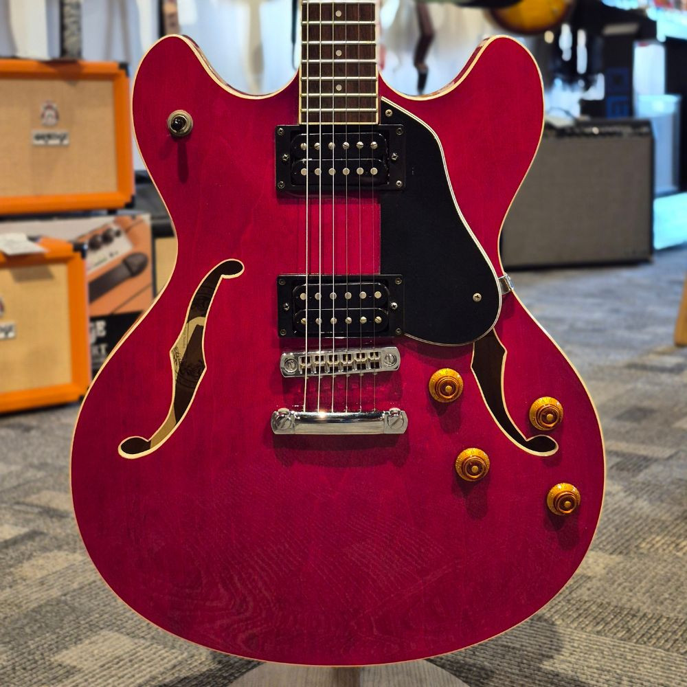 Used Washburn HB-30 Semi Hollow Electric Guitar - Crimson Red