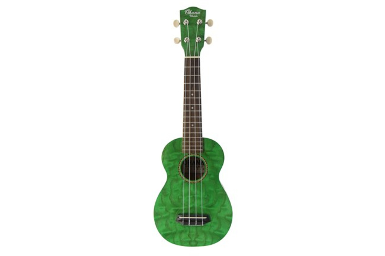 驚きの破格値送料無料 新品「Ohana SK-15W Green」Soprano Ukulele ウィロー Laminate Willow グリーン オハナ ソプラノ ウクレレ 安心の検品調整済出荷 本体