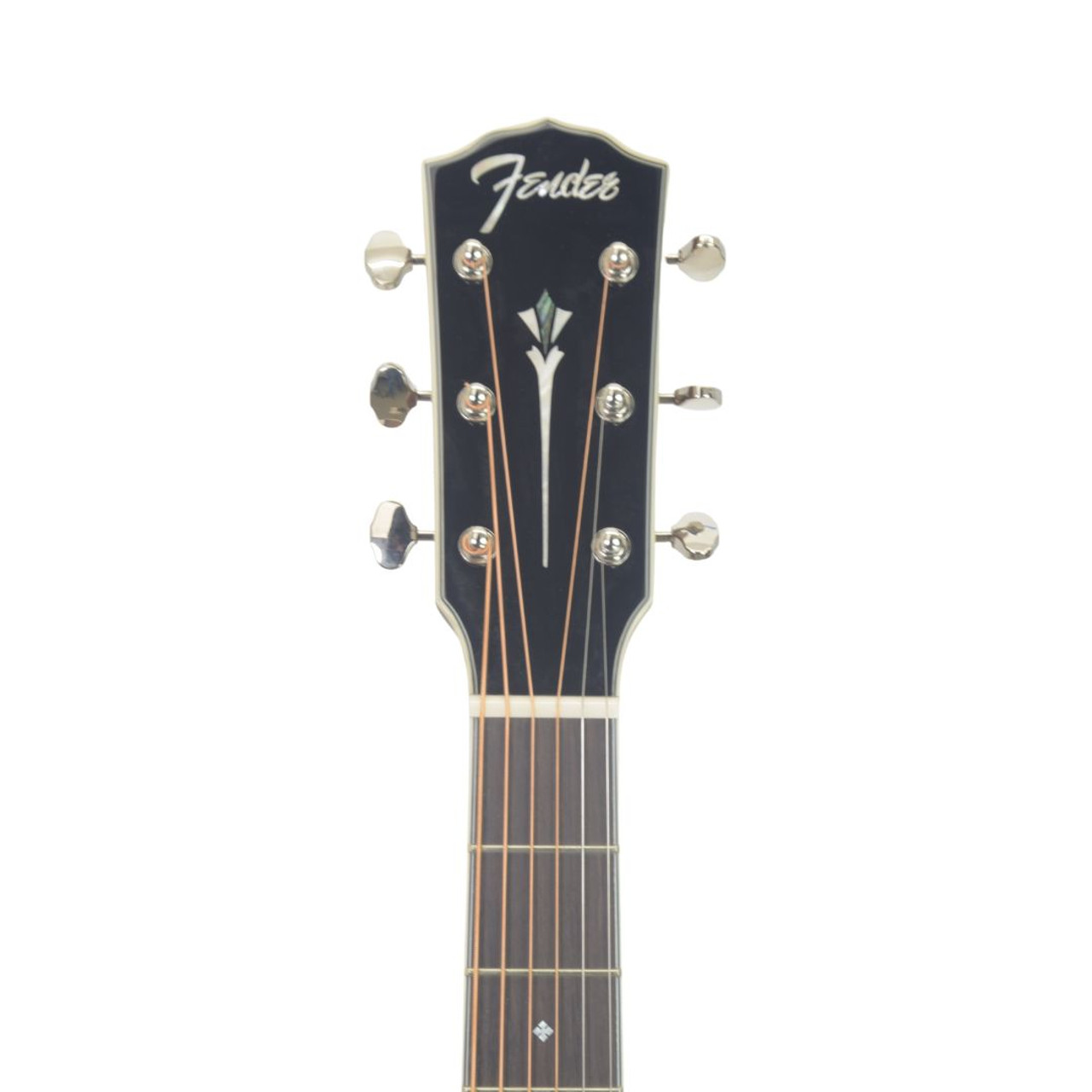 Used Fender PO-220E Orchestra Acoustic Guitar - 3-Color Vintage Sunburst