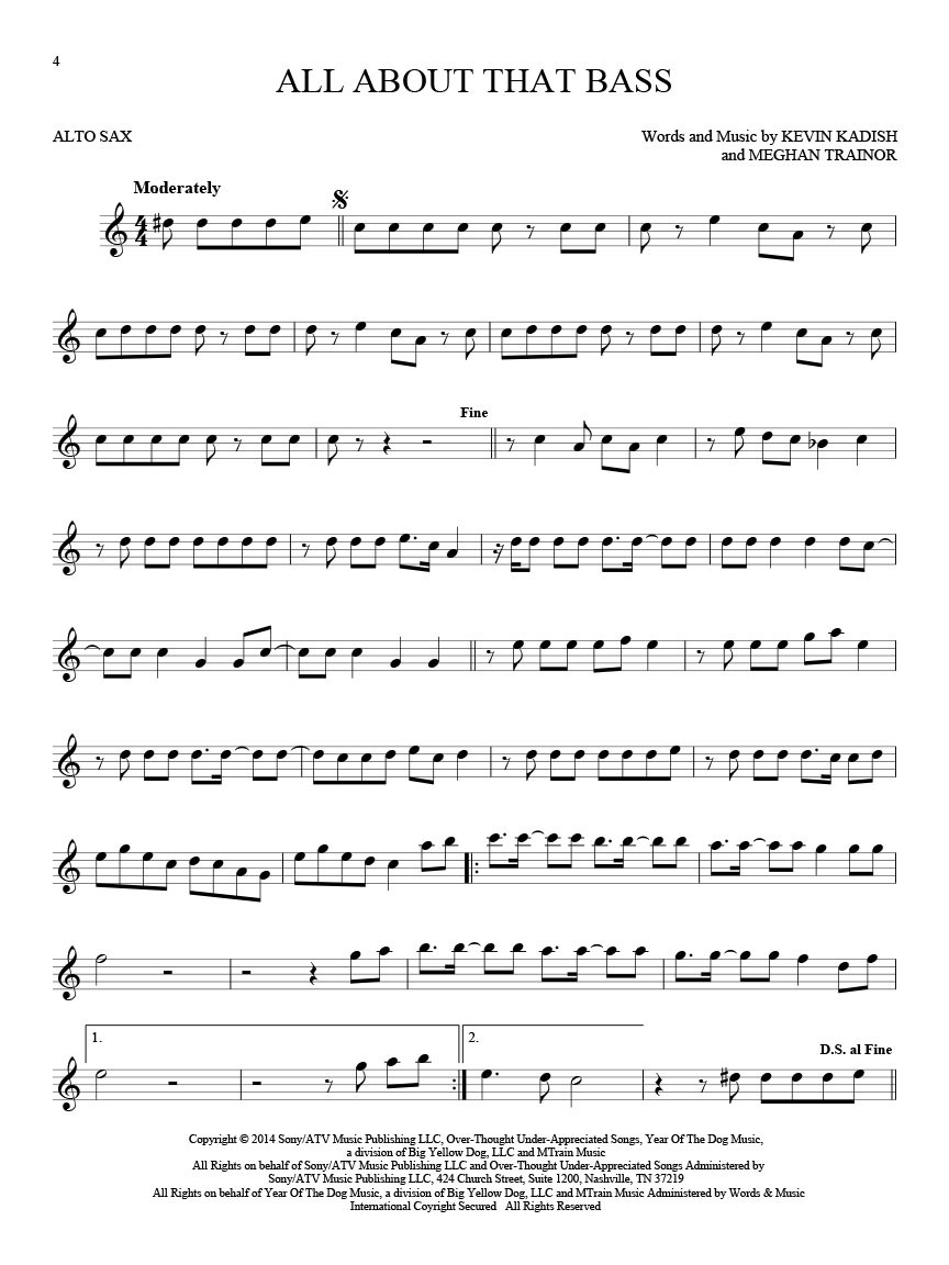 Heid Music | 101 Hit Songs - Alto Sax