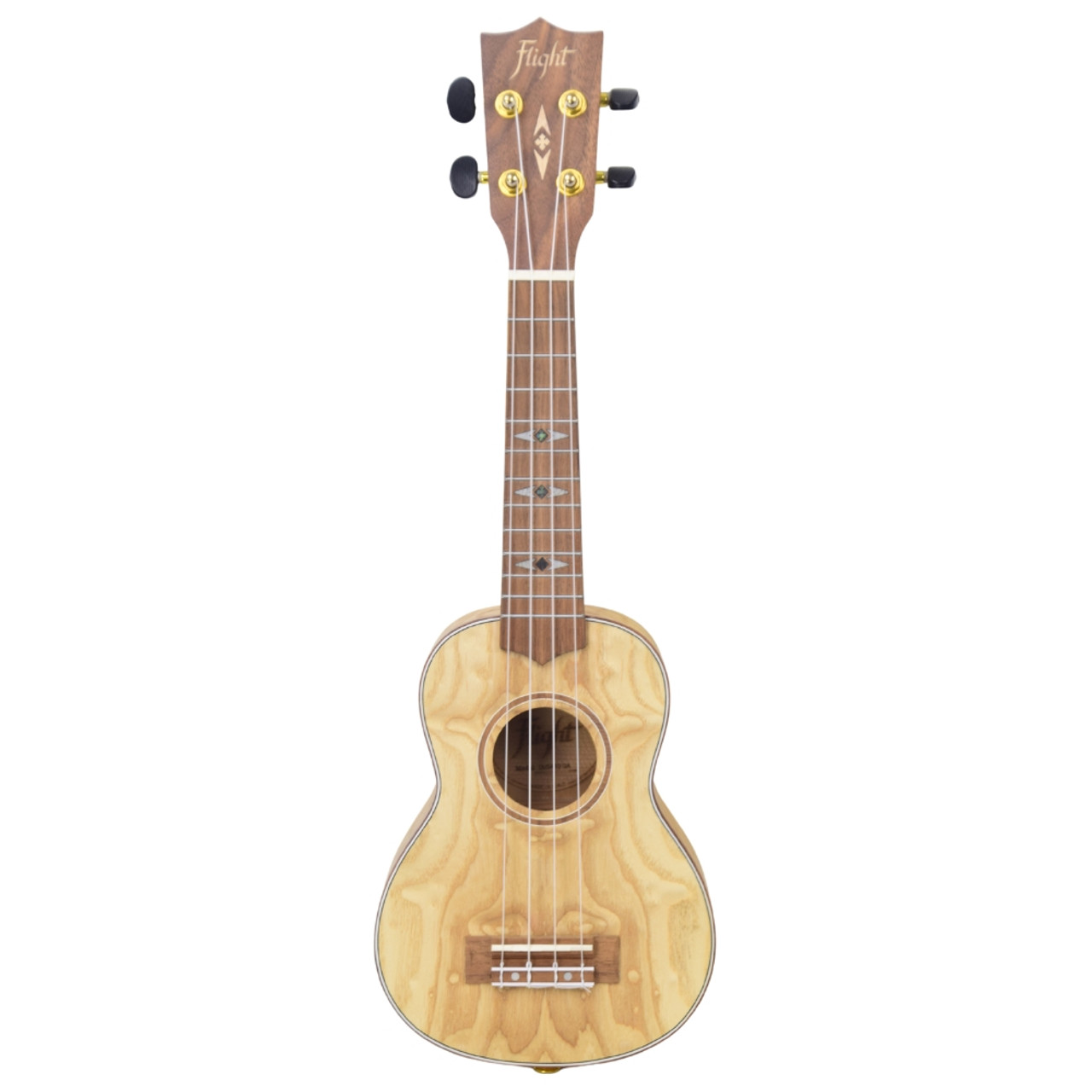 Used Flight Quilted Ash Soprano Ukulele - Natural