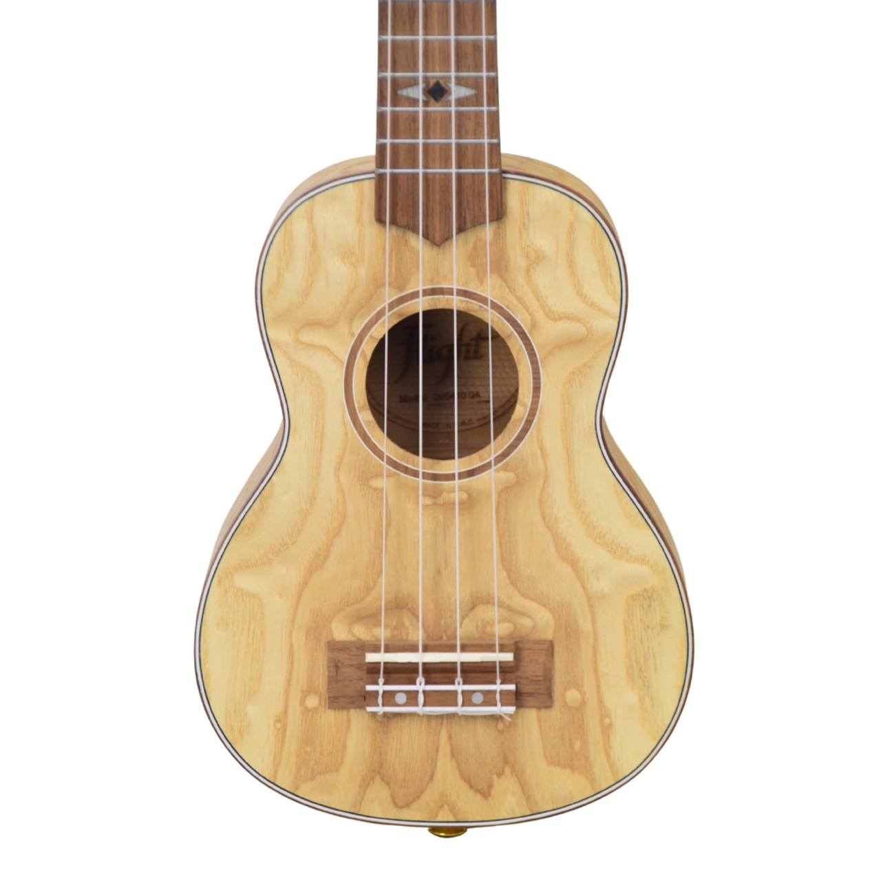 Used Flight Quilted Ash Soprano Ukulele - Natural - Heid Music