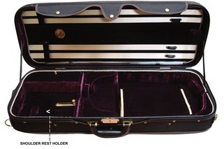 Angel Strings CP02M Viola Case - Black/Burgundy