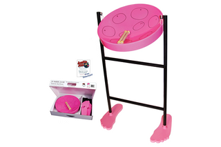 Panyard Jumbie Jam Steel Drum Kit with Fun Feet Stand - Pink