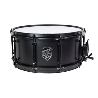 SJC Custom Drums Alpha Steel 6.5 x 14 inch Snare Drum - Flat Black