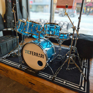 1975 Ludwig Vistalite Drum Set - Blue (with Hardware, Rug, and Cases)