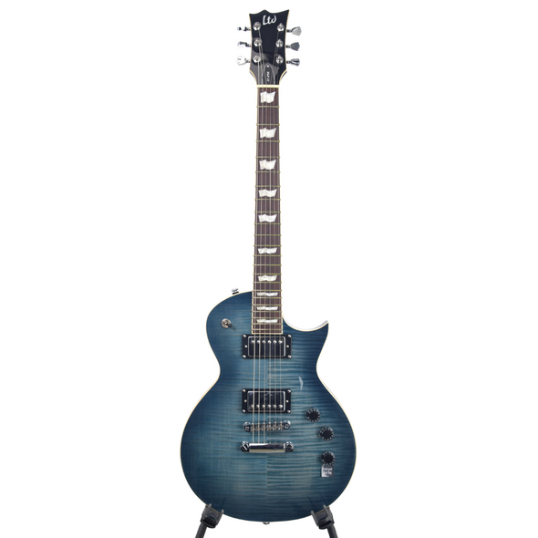 ESP LTD EC-256 Flame Maple Electric Guitar - Cobalt Blue