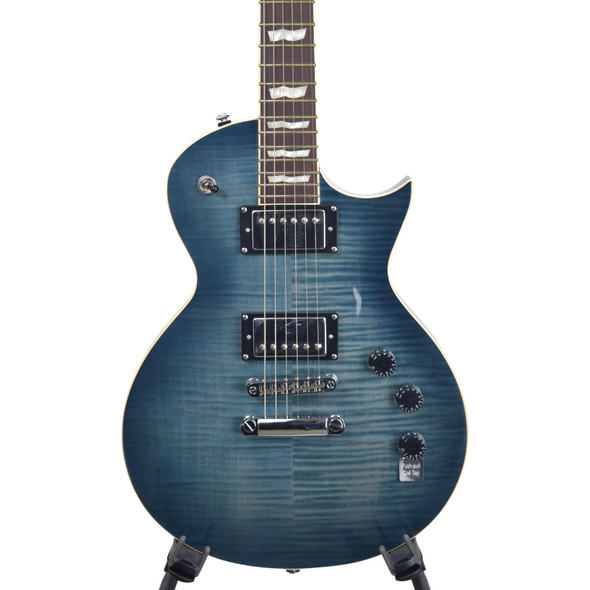 ESP LTD EC-256 Flame Maple Electric Guitar - Cobalt Blue