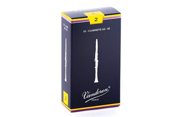 Vandoren Traditional Clarinet Reeds Strength 2 - Box of 10